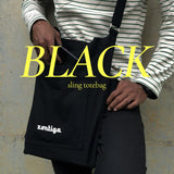Zontiga Black Sling Tote Bag